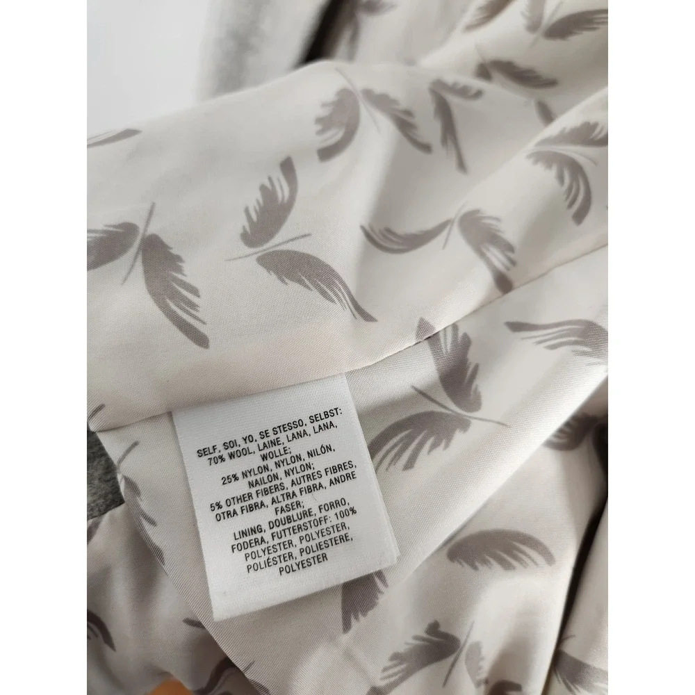 Elevenses Anthropologie Gray Wool Open Front Vest‎ Cardigan Size Small